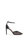 Alaïa Women Black Fishnet Heeled Pumps In Black
