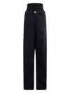 Alaïa Alaia Black Knit Waist Denim Jeans