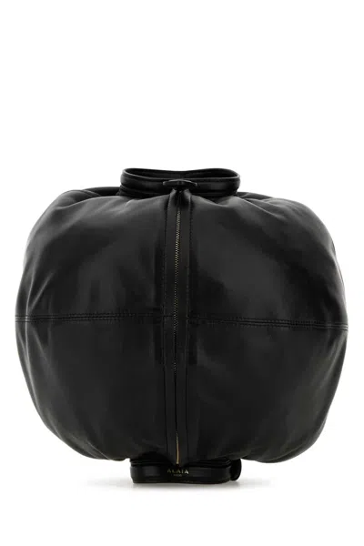 Alaïa Alaia Women Black Leather Sphere Bracelet Bag