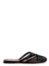 Alaïa Womens Azzedine Alaia Net Patent-leather Flat Mules