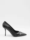 Alaïa Patent Leather Heart Cut Pumps In Black