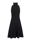 Alaïa Ribbed-knit Turtleneck Dress In Black