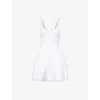 Alaïa Alaia Womens Blanc Optique Crinoline Round-neck Stretch-woven Mini Dress