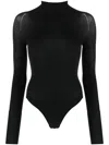 Alaïa Noiralaia High Collar Top For Women Fw23 In Noiralaia