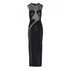 Alaïa Knit Bodycon Dress Sheer Panels