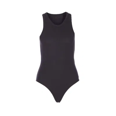 Alaïa Alaia Women Bodysuit In Ribbed Knit Shaping