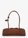 Alaïa Alaia Women Borsa A Spalla Teckel Medium In Suede In Brown