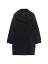 Alaïa Double-breasted Wool Coat In Black