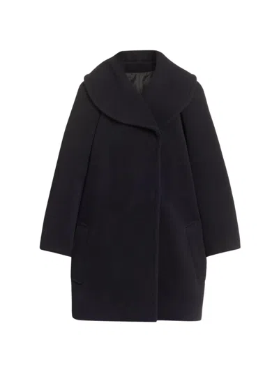 ALAÏA WOMEN'S CABAN PLIE WOOL COAT