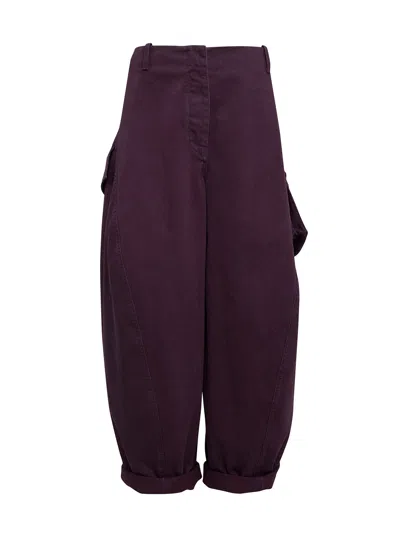 Alaïa Alaia Women Cargo Pants In Purple