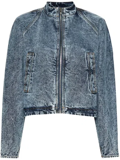 Alaïa Round Jacket In Blue