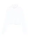 Alaïa High Neck Cropped Long Sleeve Top In White