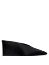 Alaïa Alaia Cube Wedge Satin Mules In Black
