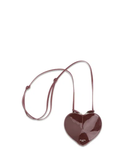 Alaïa Women Cœur Mini Shoulder Bag In Brown