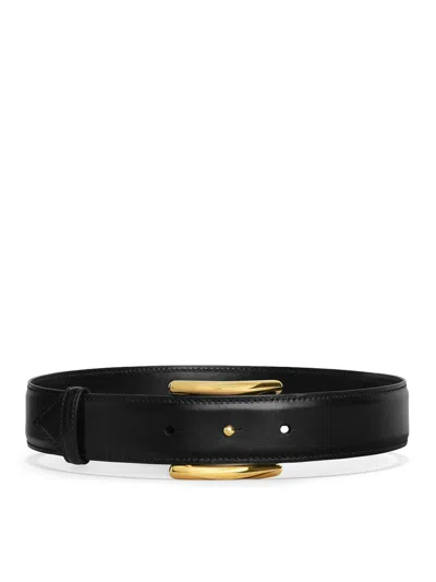 ALAÏA ALAIA WOMEN CURVED LEATHER BELT