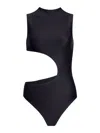 Alaïa Women Black One-piece Swimsuit With Cut-out In Black