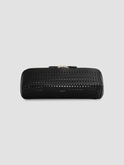 Alaïa Women's Delta Leather Clutch In Noir