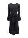 Alaïa Women Draped Viscose Dress In Black