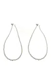 Alaïa Women Drop Shaped Drop Earrings In Metallic