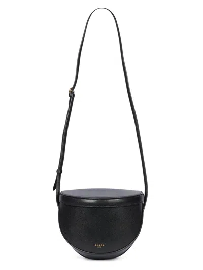 Alaïa Women's Drum Leather Shoulder Bag In Black