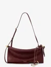 Alaïa Alaia Women East West Leather Shoulder Bag In Burgundy