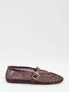Alaïa Alaia Women Fishnet Ballet Flats In Red