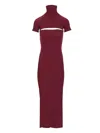 Alaïa Fitted Knit Cut-out Dress Dresses Bordeaux In Multi