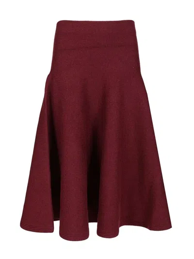 ALAÏA ALAÏA WOMEN FLARED CASHMERE SKIRT