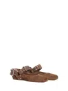 Alaïa Alaia Women Flat Biker Ballet Flat In Brown