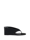 Alaïa Womens Black Thong-strap 75 Wedge-heel Leather Mules In Black