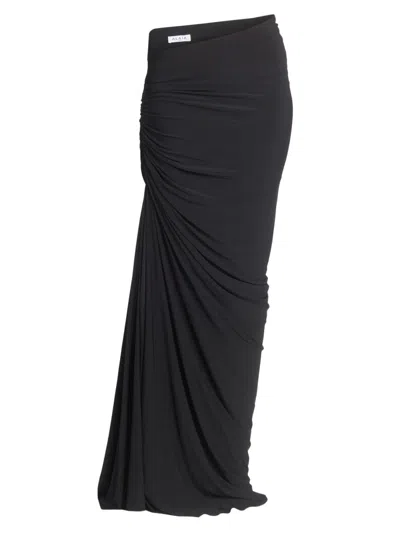 Alaïa Women's Gathered Twist Maxi Skirt In Blue