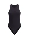 Alaïa Women Halter Ribbed Bodysuit In Black