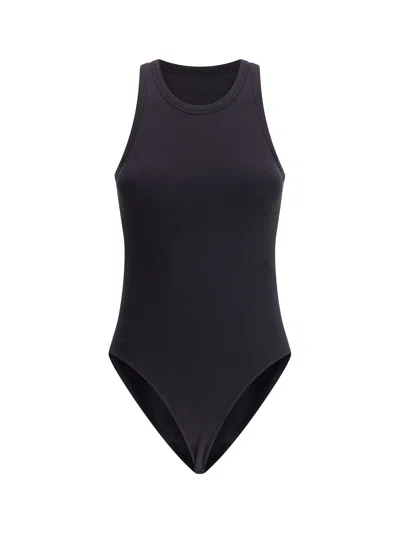 Alaïa Women Halter Ribbed Bodysuit In Black