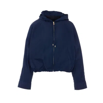 Alaïa Alaia Women Hood Windjacket In Blue
