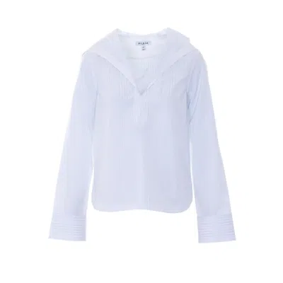 Alaïa Alaia Women Hooded Shirt In White