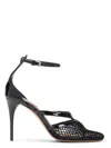 Alaïa Alaia Women Thong Sandals In Fishnet And Patent Leather