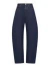 Alaïa Alaia Women Jeans With Rounded Design In Blue