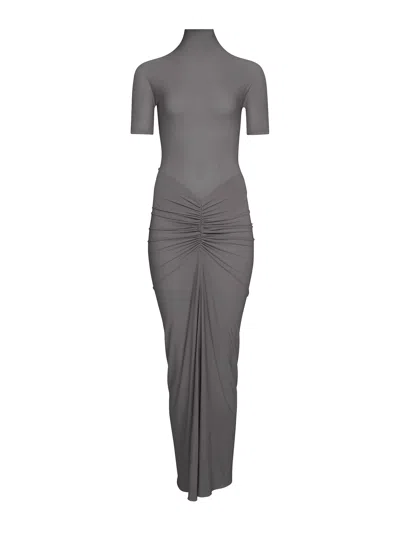 Alaïa Alaia Women Jersey Maxi Dress In Gray