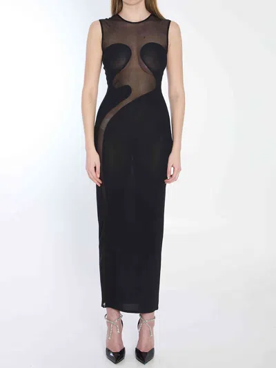ALAÏA ALAIA WOMEN KNIT MOLDED MIDI DRESS