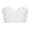 Alaïa Lamb Leather Top With Preformed Bra Cup In White