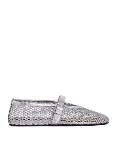 Alaïa Alaia Women Laminated Mesh Ballerinas In Silver
