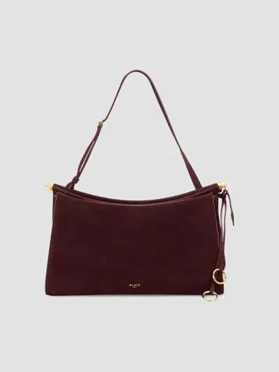 Alaïa Women's Le Click Large Pocket Shoulder Bag In Bordeaux