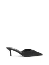 Alaïa Alaia Le Coeur Mule In Black Satin Women In Black