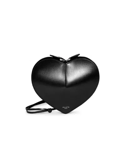 Alaïa Women's Le Coeur Leather Convertible Shoulder Bag In Noir