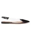 Alaïa Pointed Toe Slingback Sandals Transparent Panel In Black