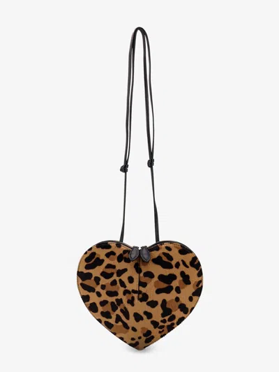 Alaïa Alaia Women Le Coeur Leopard Haircalf Shoulder Bag In Multi