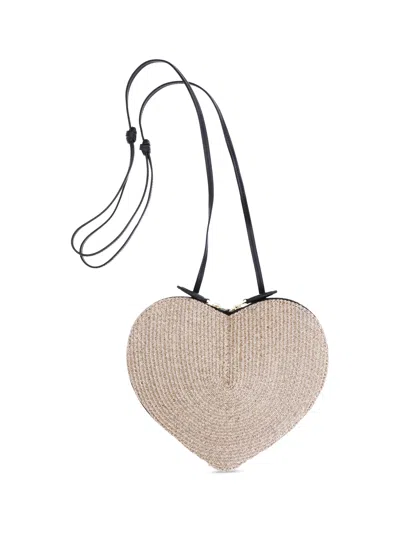 Alaïa Women Le Coeur Paper Straw Shoulder Bag