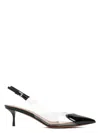 Alaïa Womens Coeur 55 Heart-shape Patent-leather Heeled Slingback Pumps Dark G In Noir