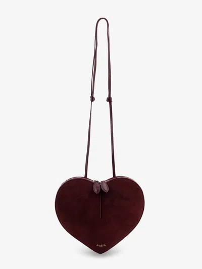Alaïa Alaia Women Le Coeur Suede And Leather Shoulder Bag In Multi