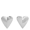 Alaïa Alaia Le Coeur Torn Silver Earrings Women In Silver